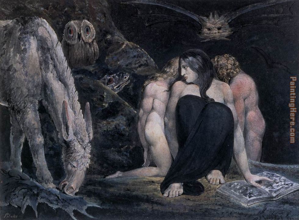 Hecate or the Three Fates painting - William Blake Hecate or the Three Fates art painting